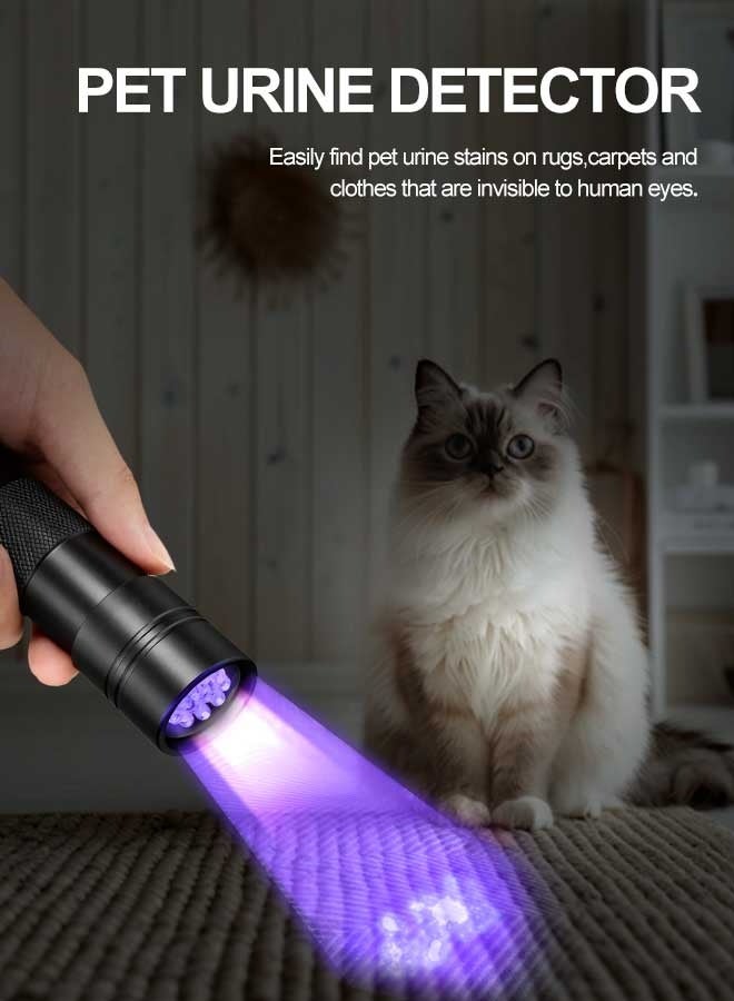 Tersely U‌V Torch,12 LED 395nm UV Blacklight Flashlight,Pet Urine Detector for Dog/Cat, Dry Stains, Bed Bug, Invisible Ink, AAA Batteries Included‌ - Image 4